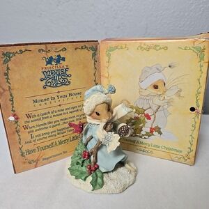 Enesco Priscilla's Mouse Tales 1996 Have Yourself Merry Little Christmas 178756